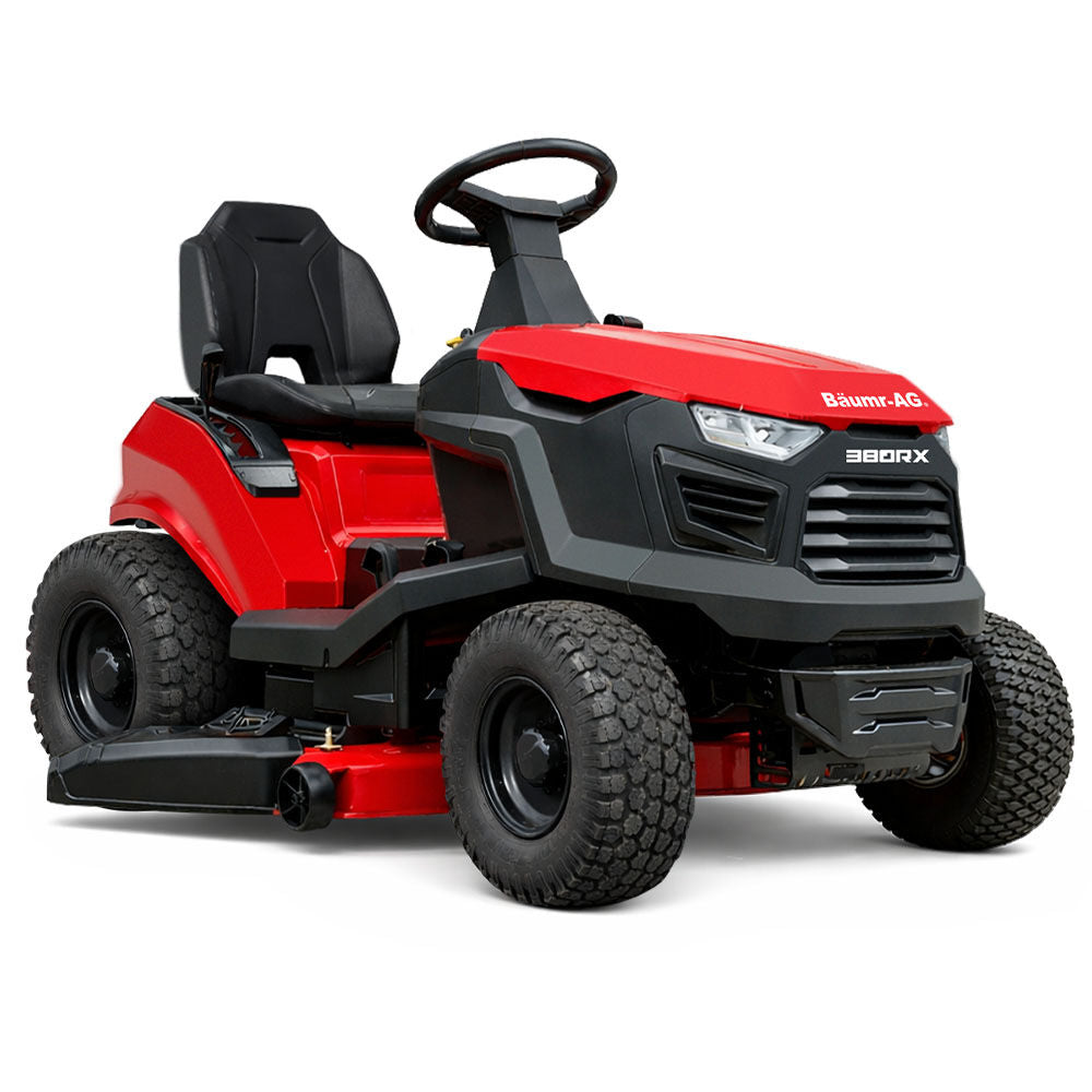 BAUMR-AG 38' Ride On Mower Lawn Tractor, Side Discharge or Mulch, Electric Start, 14hp 452cc, Hydrostatic, 100kg Towing, 7 Cut Heights
