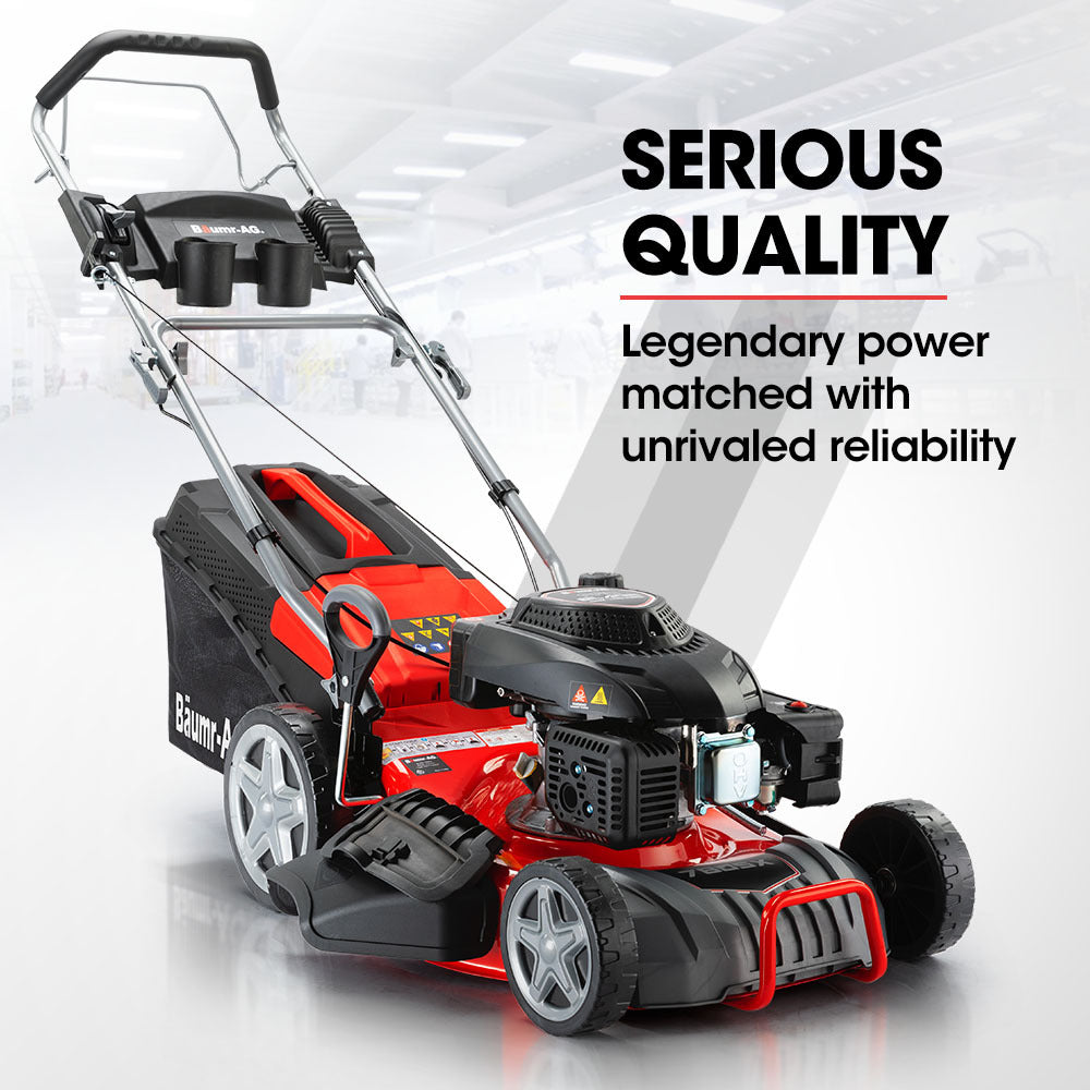 BAUMR-AG Petrol Lawn Mower 220cc 18' 4 Stroke Self Propelled - 780SX