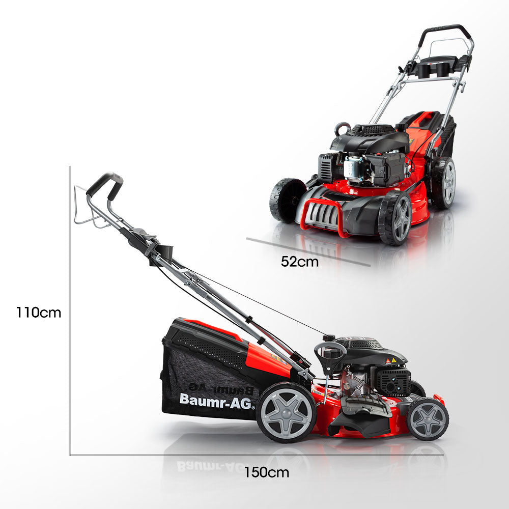 BAUMR-AG Petrol Lawn Mower 220cc 18' 4 Stroke Self Propelled - 780SX