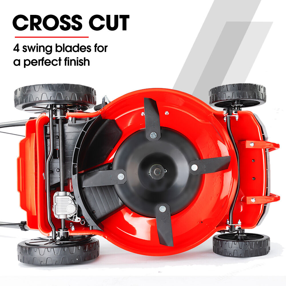 BAUMR-AG 18' 150cc Self Propelled Lawn Mower, 7 Height, Steel Deck, Cup Holders, 4-Stroke Petrol Lawnmower - 740SX