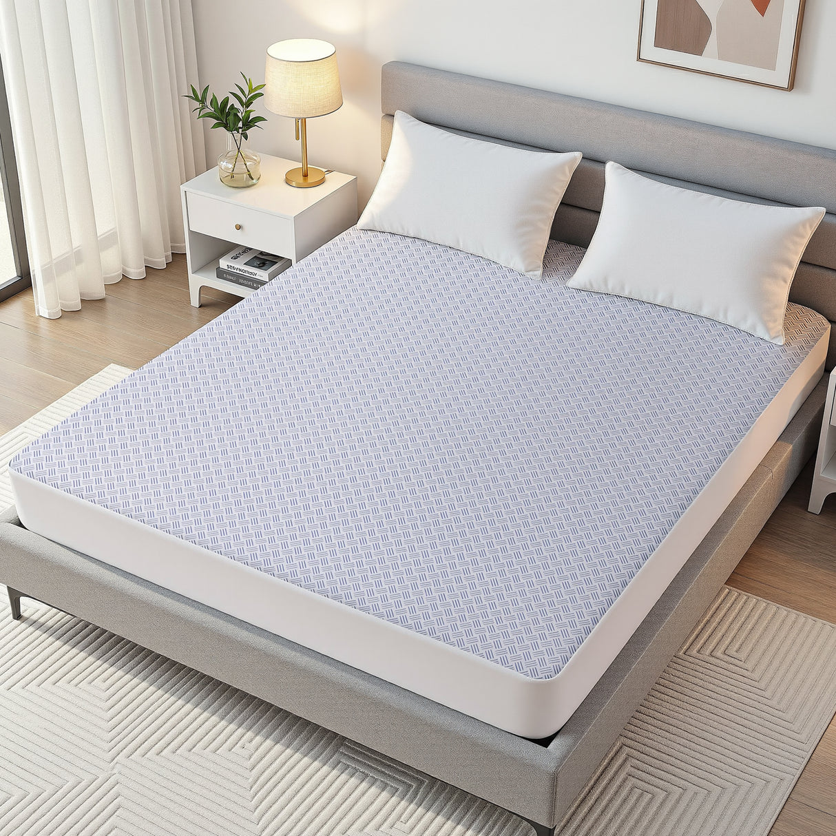 Giselle Cooling Mattress Protector Waterproof Deep Pocket Fitted Cover King