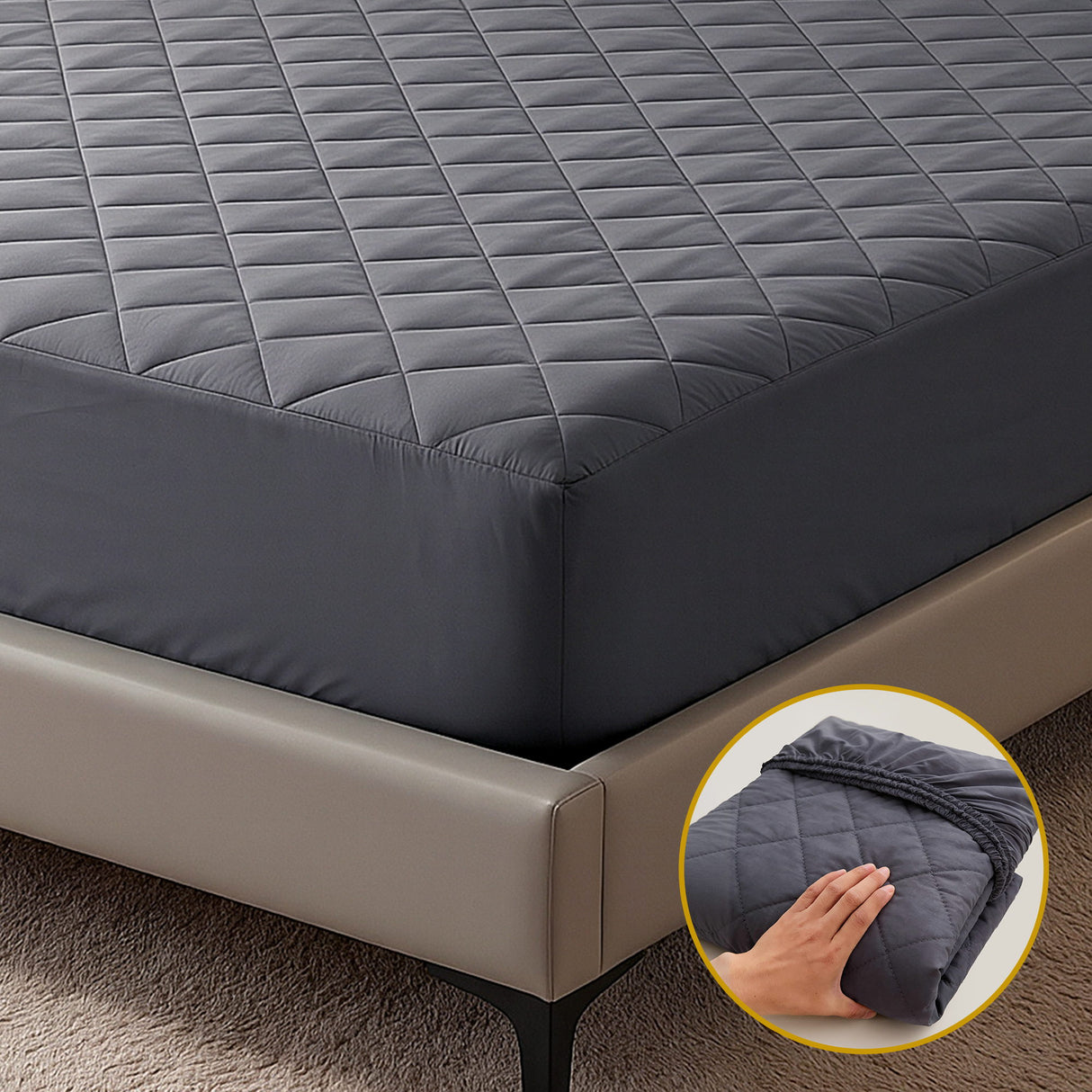 Giselle Water-Resistant Mattress Protector Microfiber 360° Fit Double