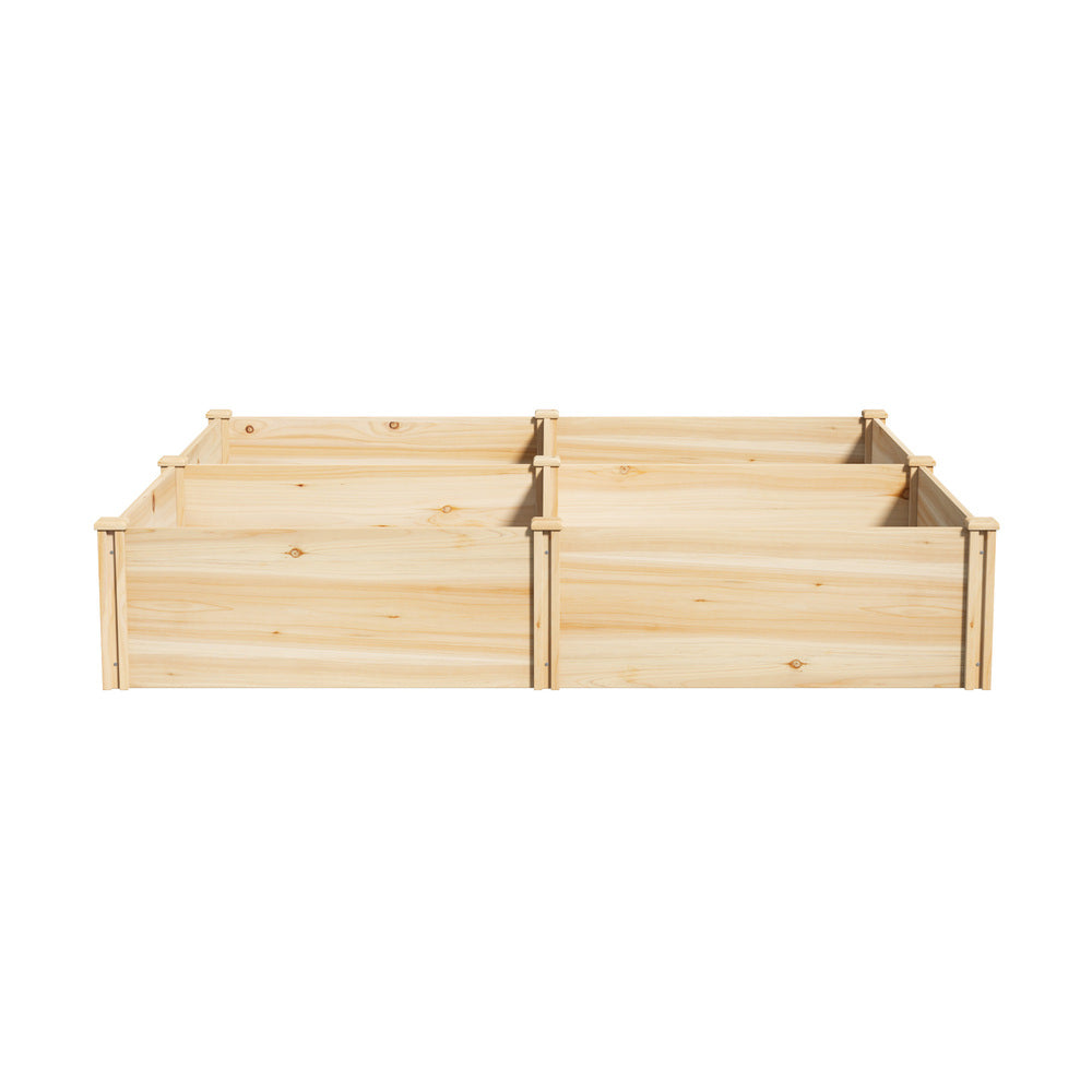 Livsip Garden Bed Set of 4 Raised Wooden Planter 80x80x30cm