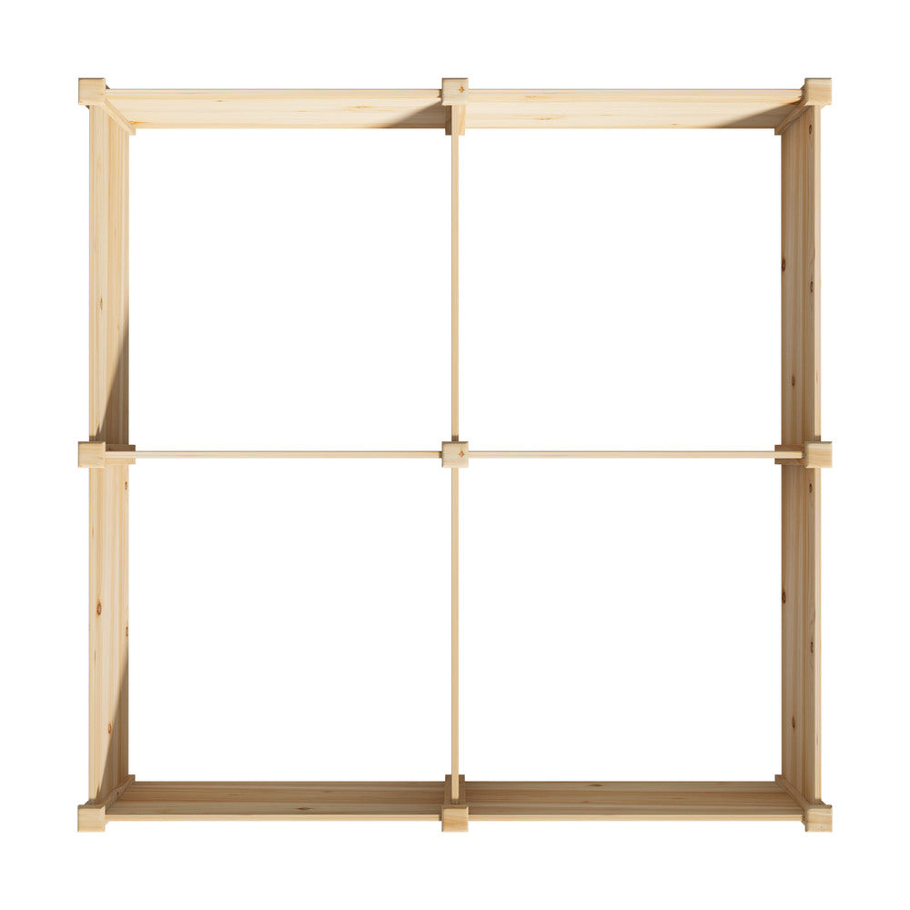 Livsip Garden Bed Set of 4 Raised Wooden Planter 80x80x30cm