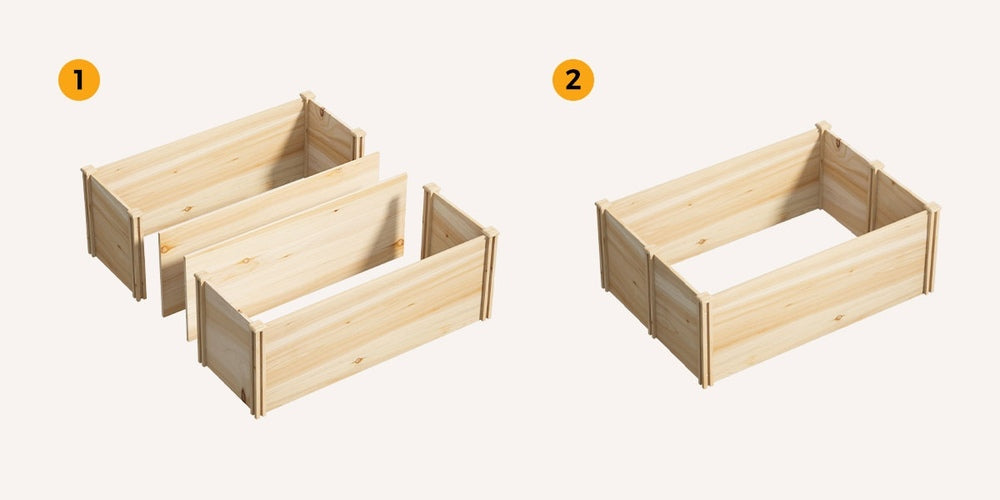Livsip Garden Bed 240x45x45cm Raised Wooden Planter