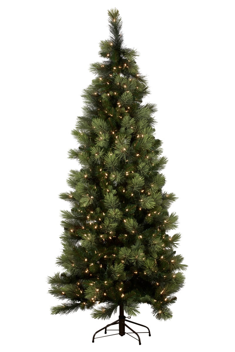 Christabelle 7.5ft Christmas Tree with Lights - Slimline Carolina Pine