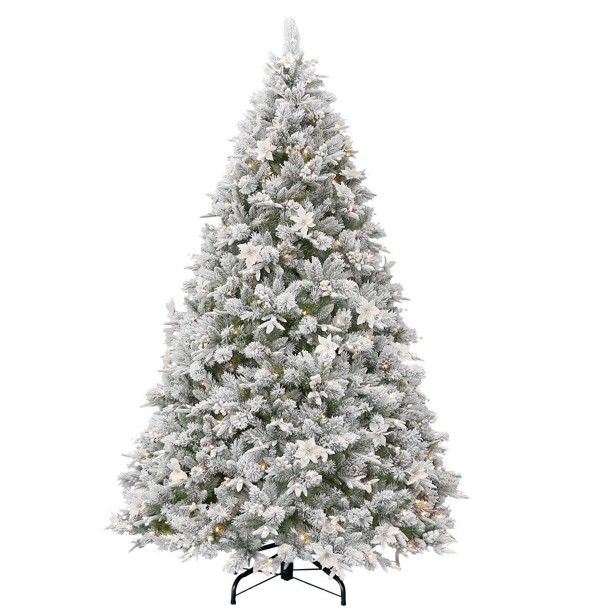 Christabelle 9ft 274cm Frosted Colonial Christmas Tree with Lights