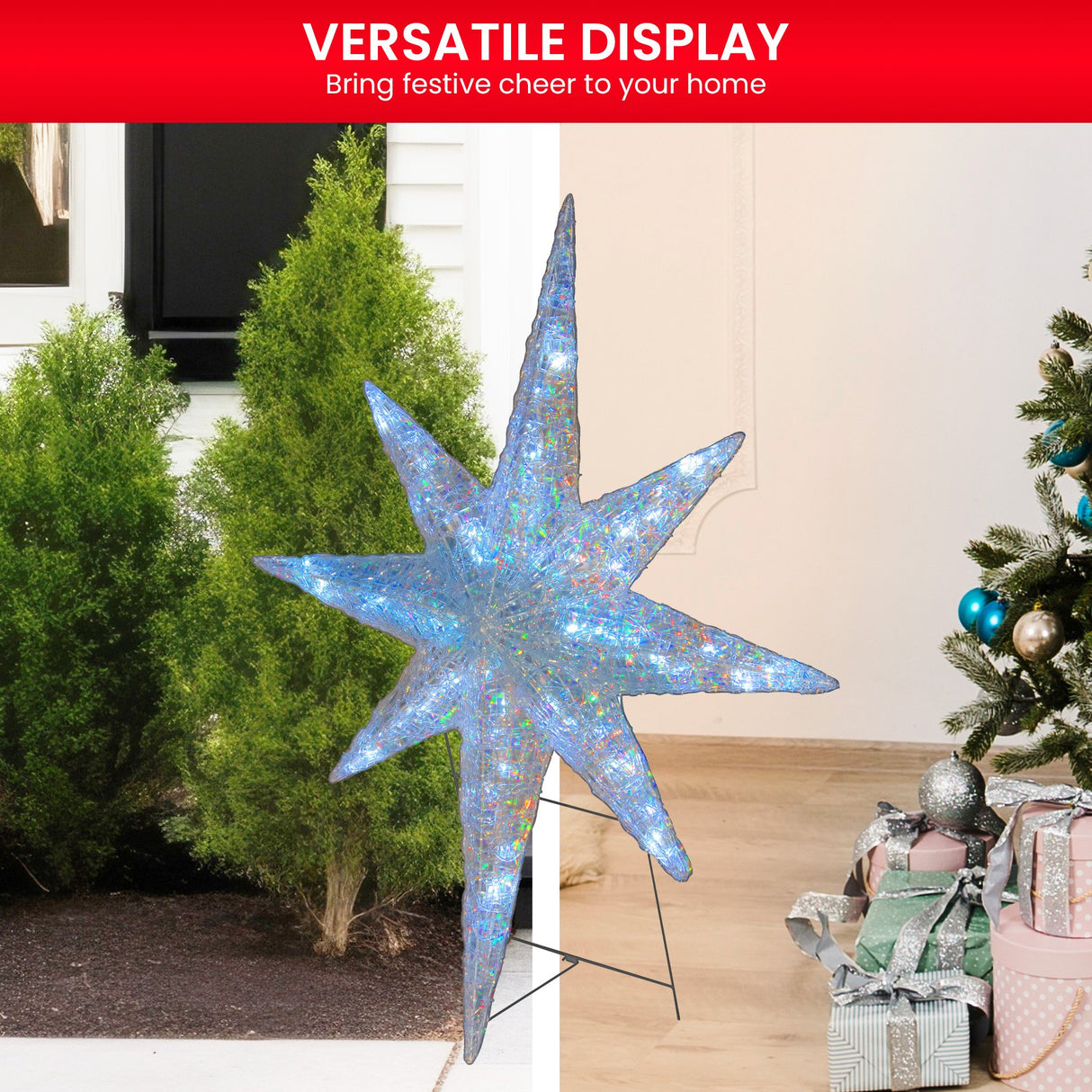 Christabelle Christmas Display Star with Lights - 107cm