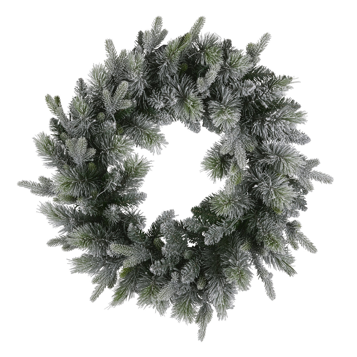 National Tree Company 76cm Pre Lit Snowy Stamford Spruce Battery Operated Christmas Wreath w/LE
