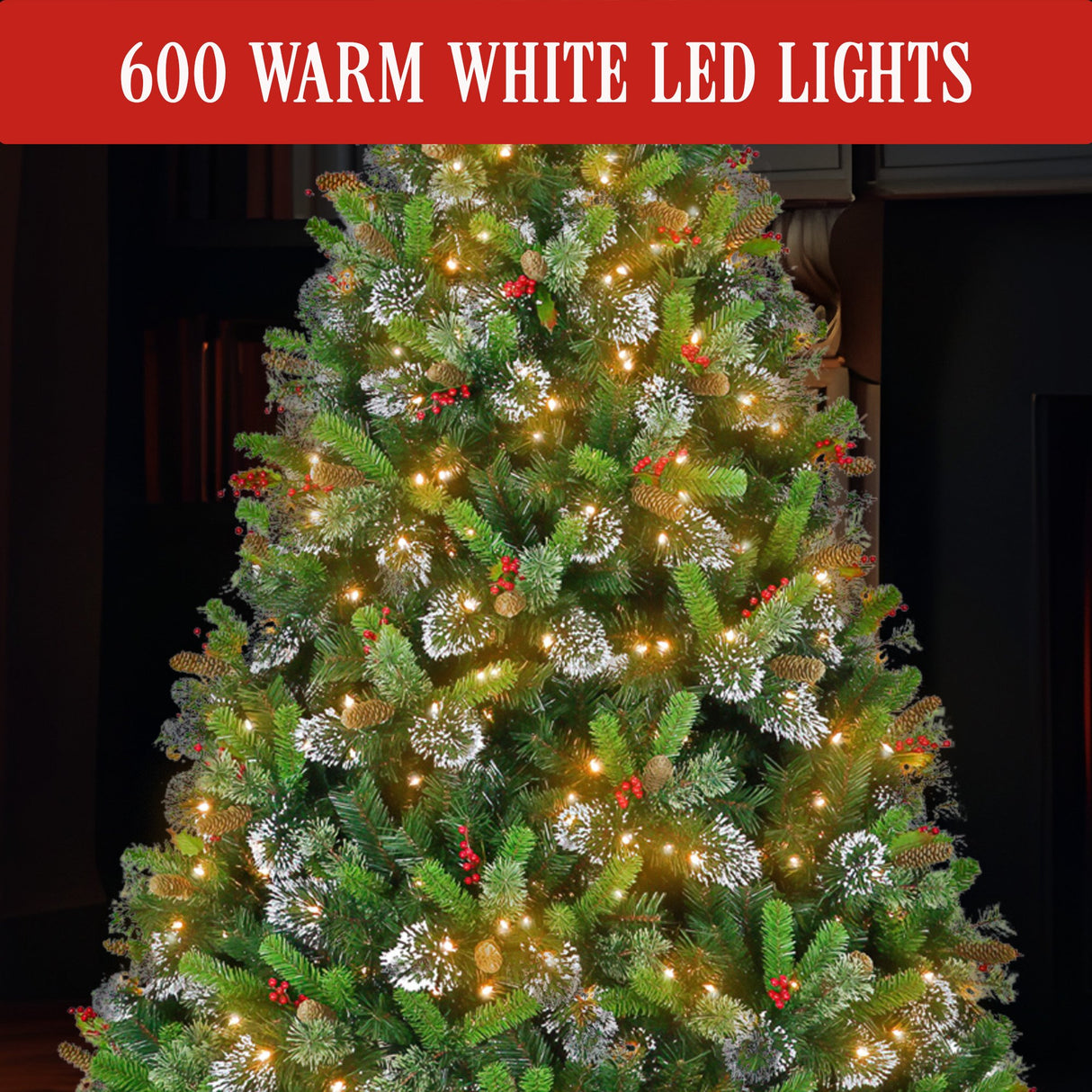 Christabelle 7.5ft Christmas Tree with Twinkle Lights - Wintry Pine