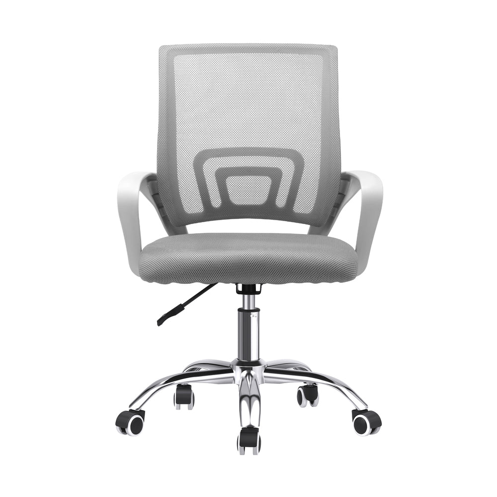 Oikiture Mesh Office Chair Foam Seat White