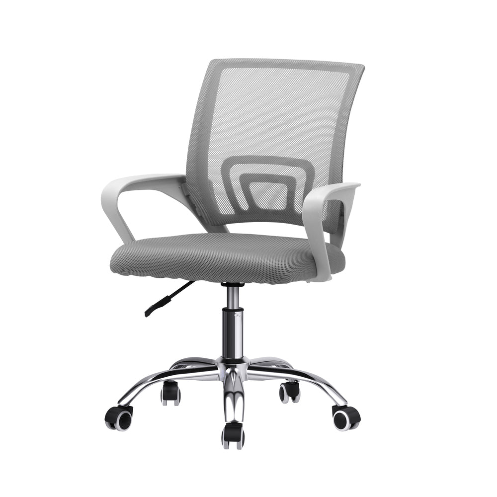 Oikiture Mesh Office Chair Foam Seat White