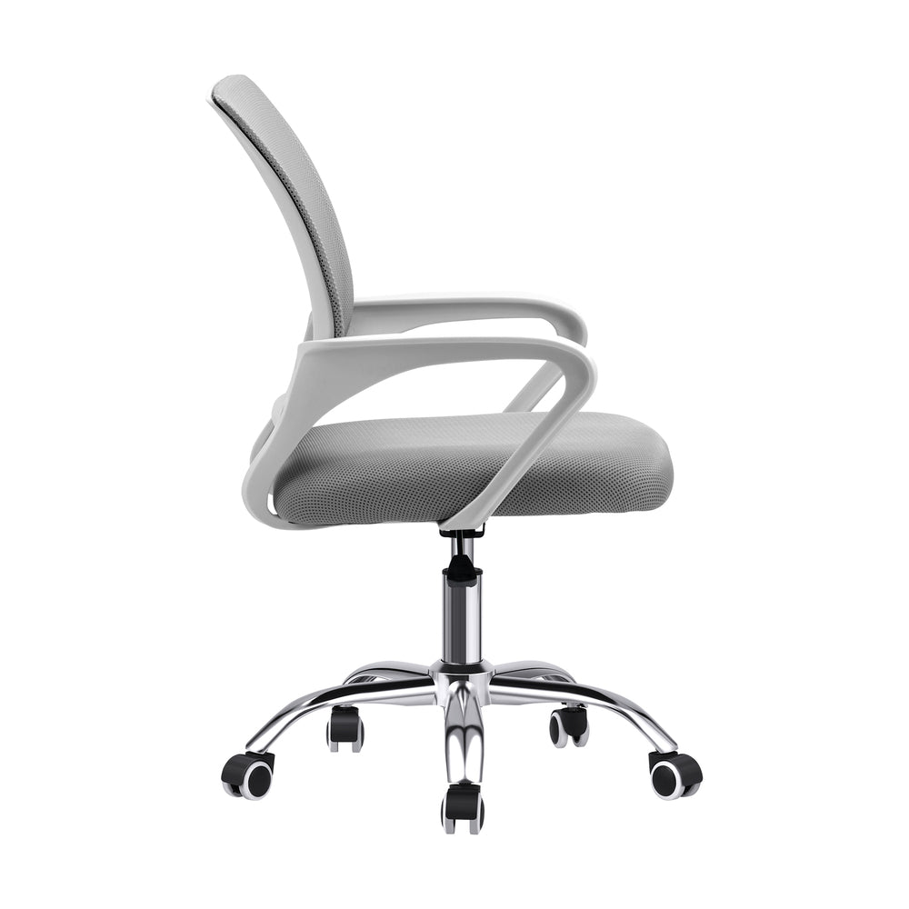Oikiture Mesh Office Chair Foam Seat White