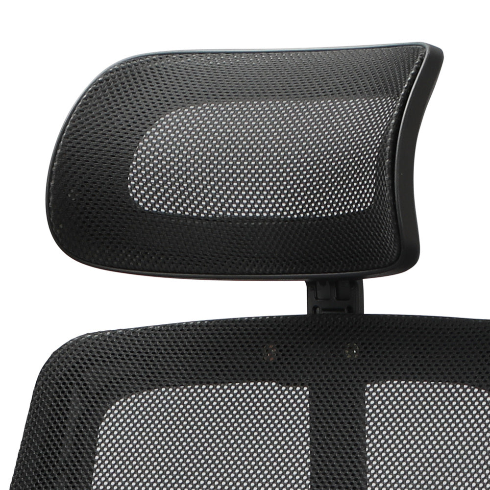 Oikiture Office Chair with Mesh Headrest Backrest Black
