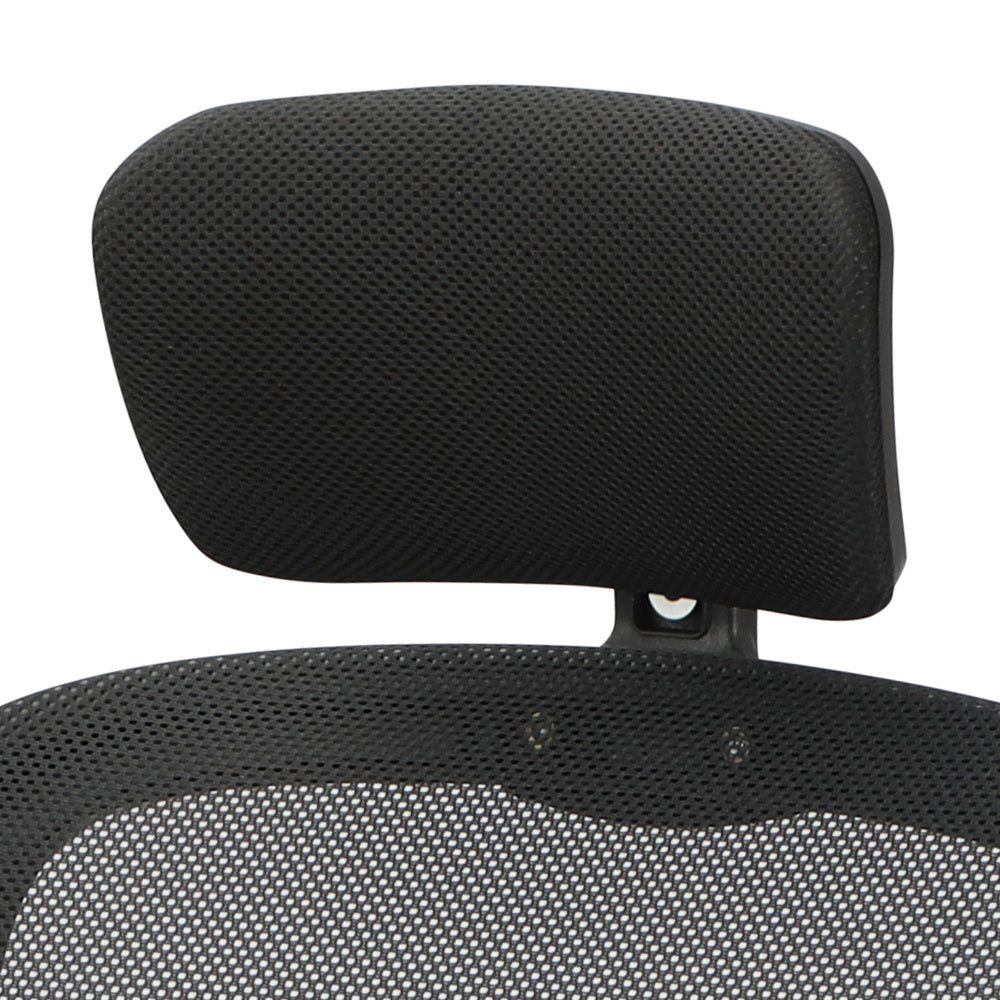 Oikiture Office Chair with Mesh Padding Headrest Armrest Black