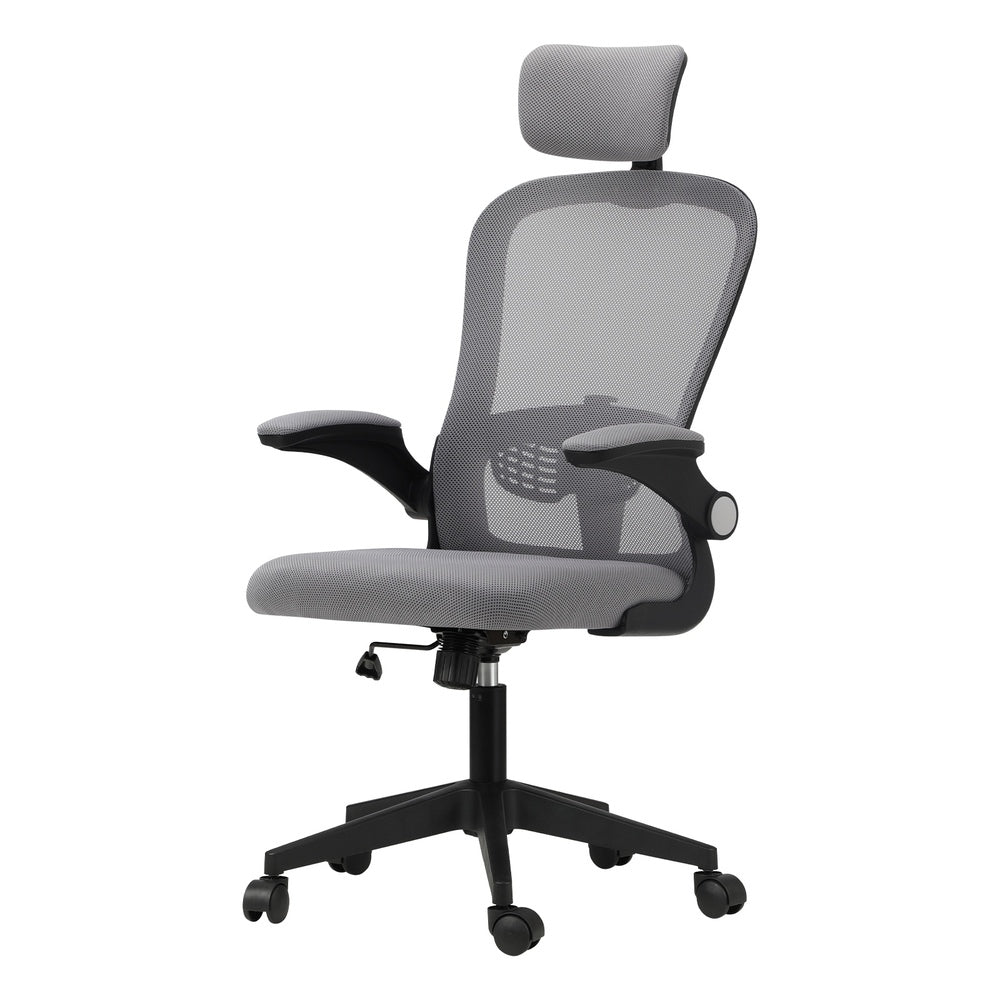 Oikiture Mesh Office Chair Executive Seat Racing Tilt BK&GY