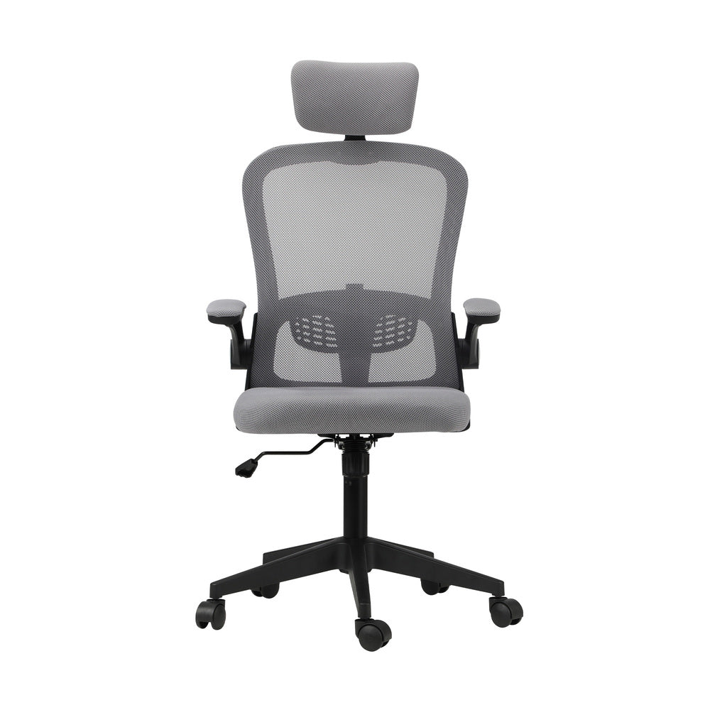 Oikiture Mesh Office Chair Executive Seat Racing Tilt BK&GY