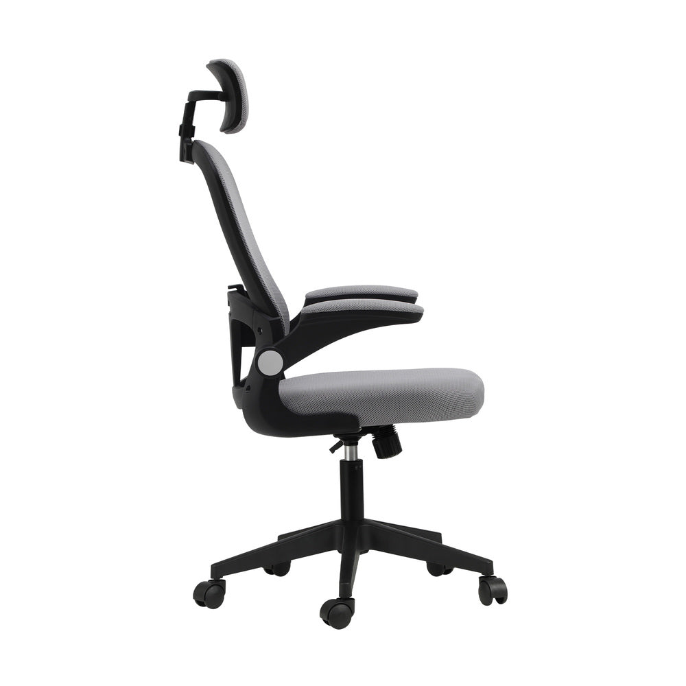 Oikiture Mesh Office Chair Executive Seat Racing Tilt BK&GY