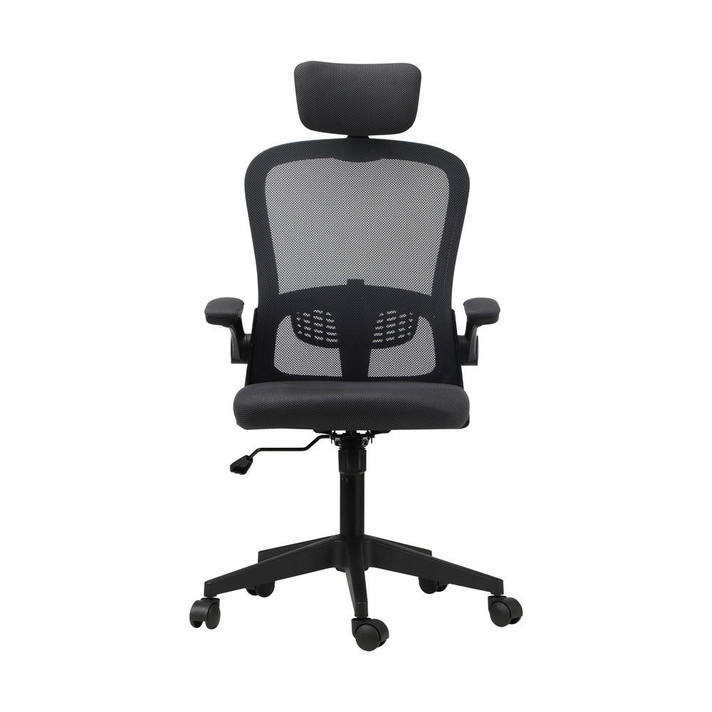 Oikiture Mesh Office Chair Executive Seat Racing Tilt DGY&BK