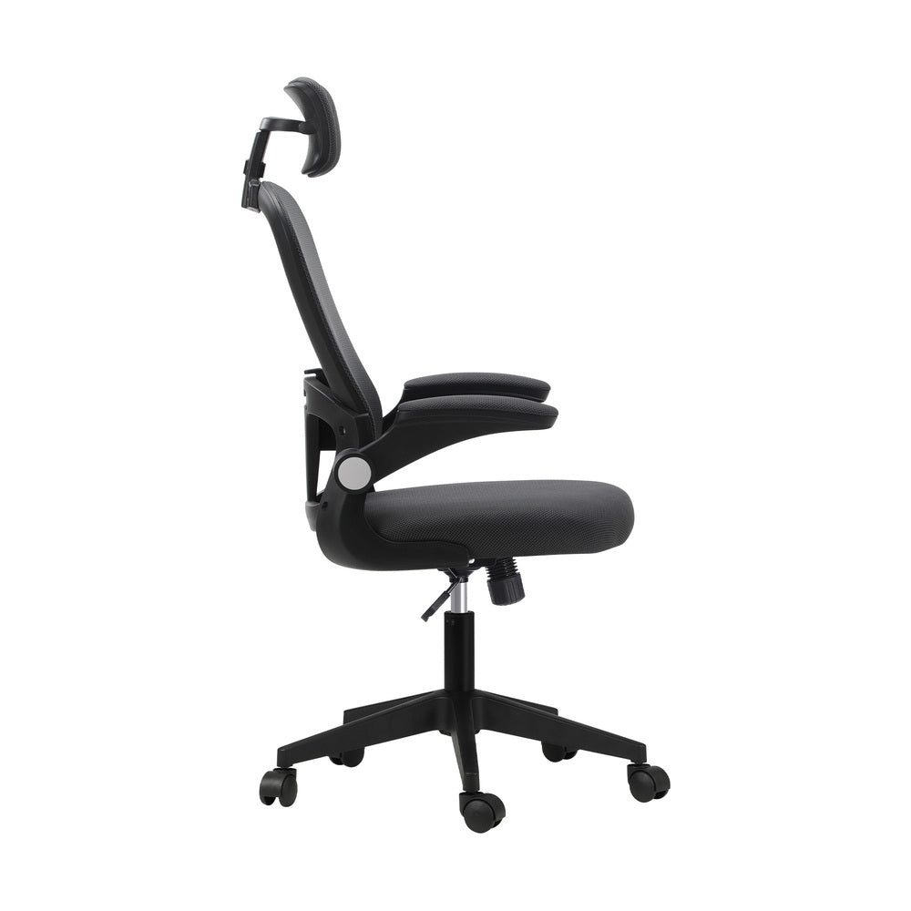 Oikiture Mesh Office Chair Executive Seat Racing Tilt DGY&BK