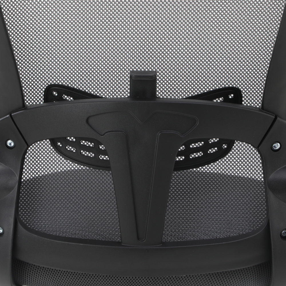 Oikiture Mesh Office Chair Executive Seat Racing Tilt DGY&BK