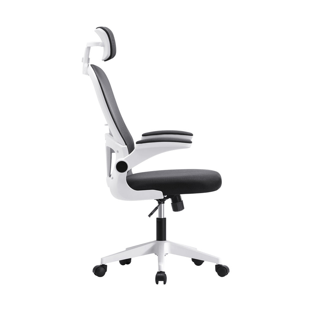 Oikiture Mesh Office Chair Executive Seat Racing Tilt DGY&WH