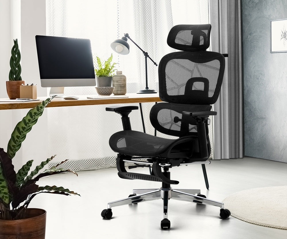 Oikiture Ergonomic Office Chair Mesh Executive Seat Black
