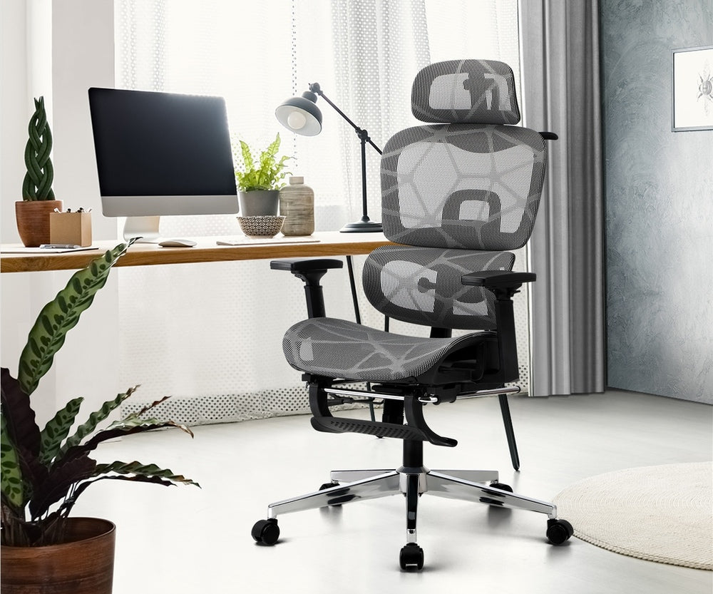 Oikiture Ergonomic Office Chair Mesh Executive Seat BK&GY
