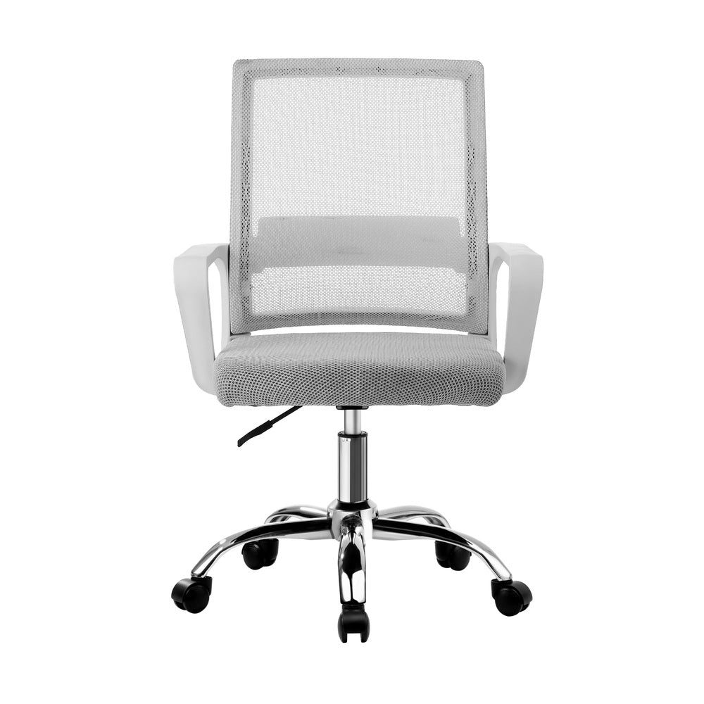 Oikiture Mesh Office Chair Executive Computer Seat White