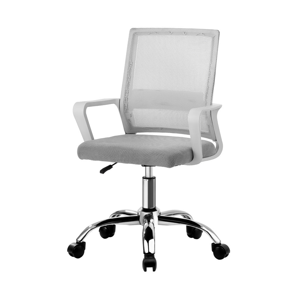 Oikiture Mesh Office Chair Executive Computer Seat White