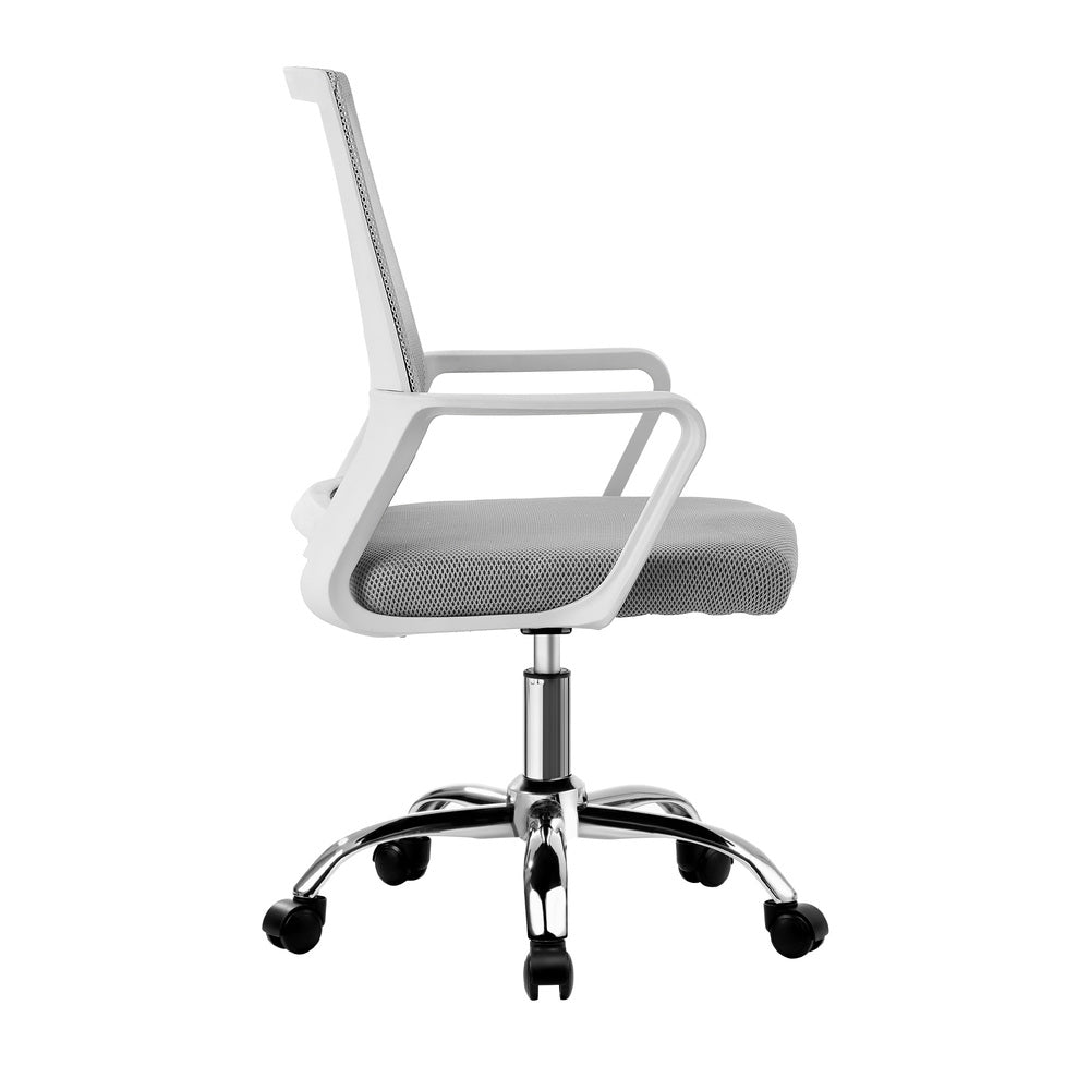 Oikiture Mesh Office Chair Executive Computer Seat White