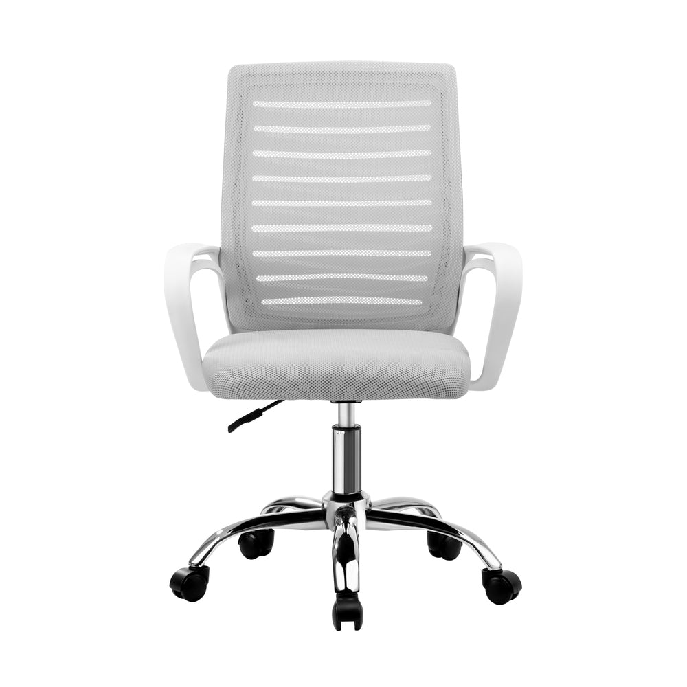 Oikiture Mesh Office Chair Breathable Backrest White