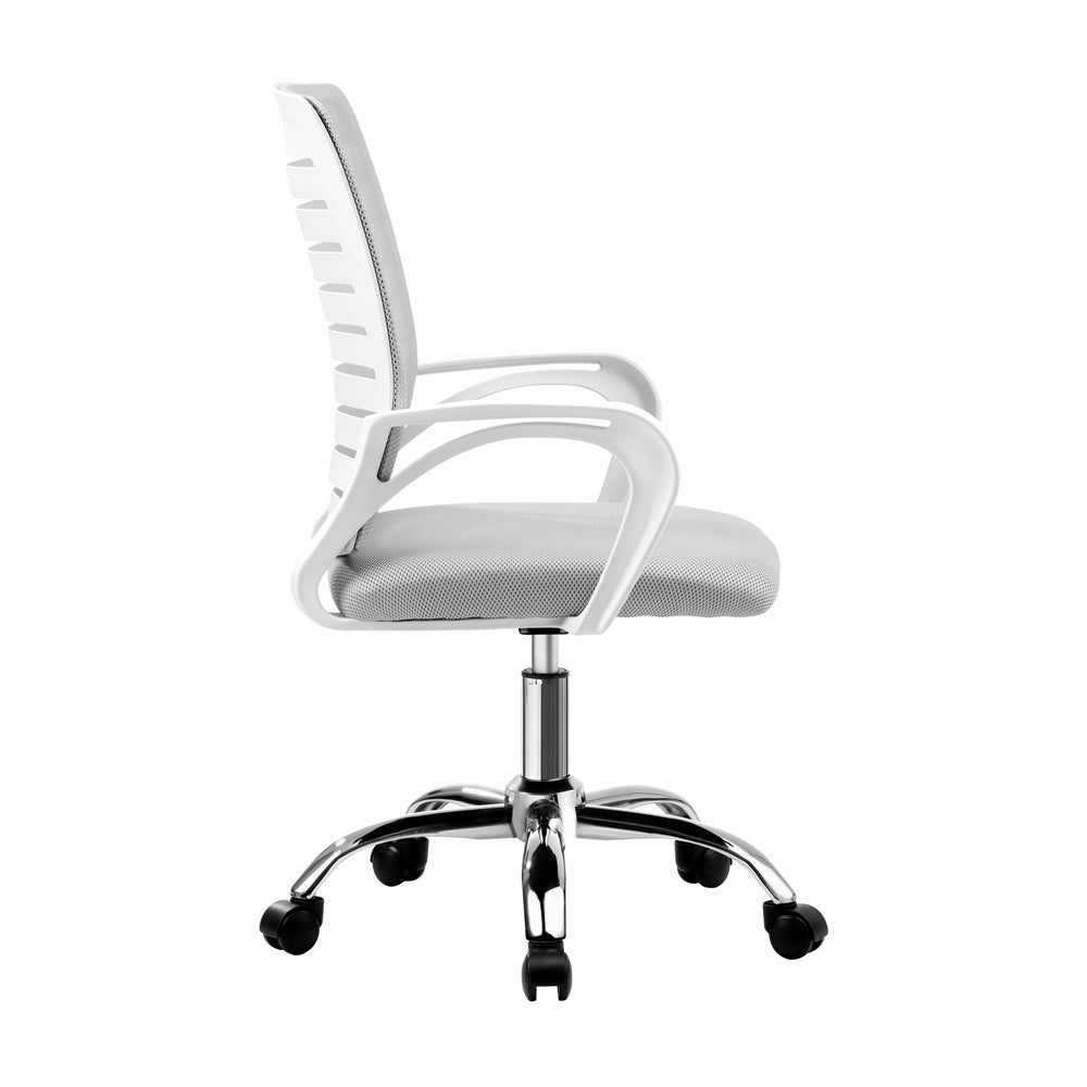 Oikiture Mesh Office Chair Breathable Backrest White