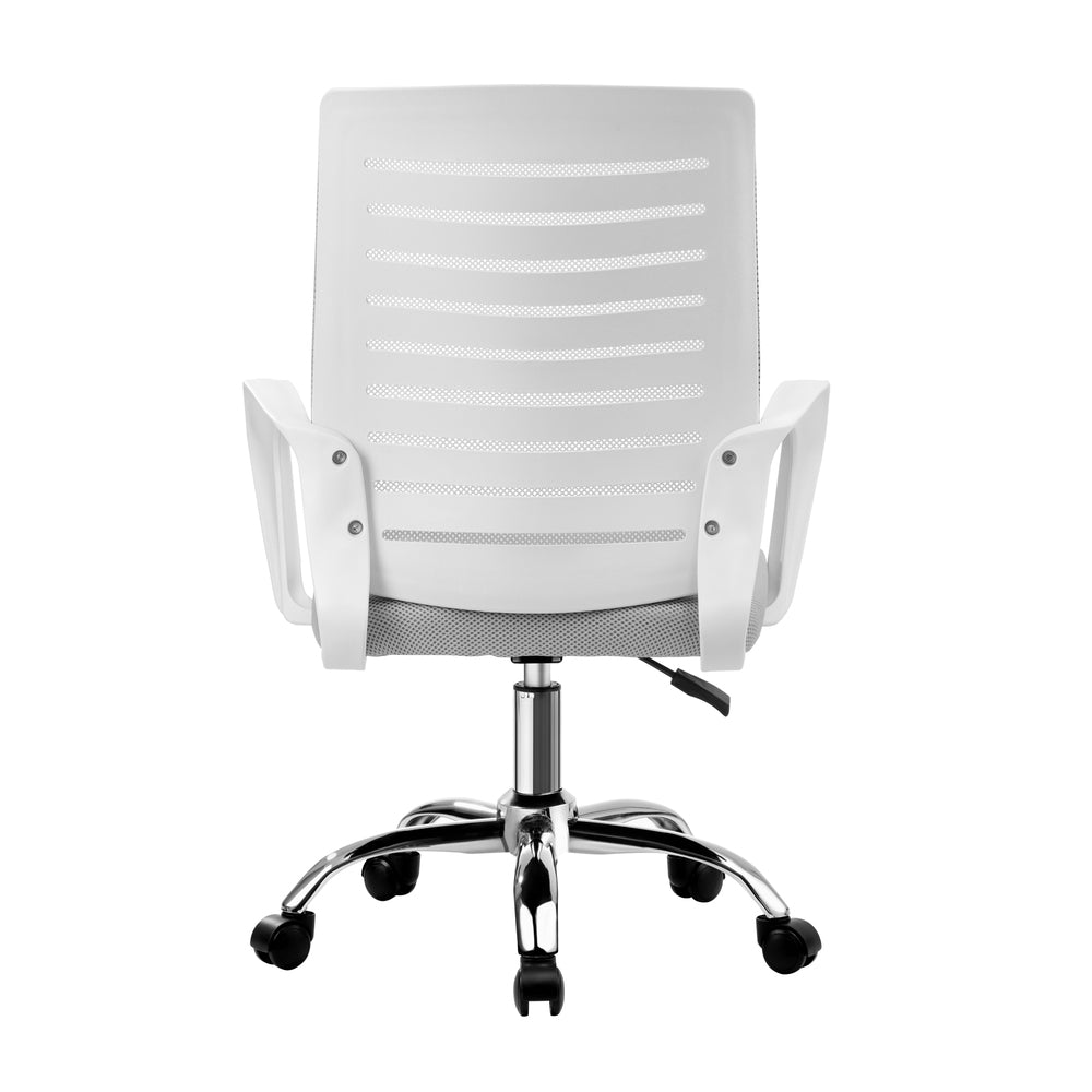 Oikiture Mesh Office Chair Breathable Backrest White