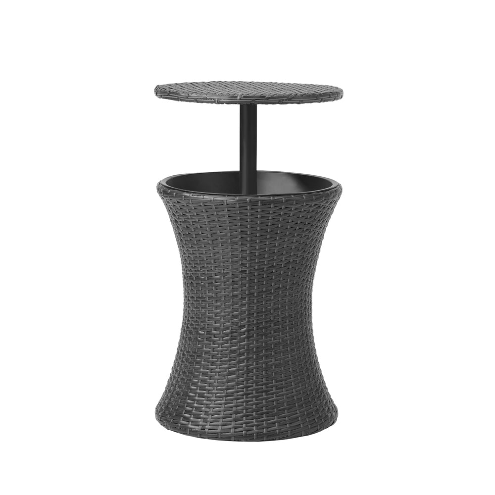 Livsip Rattan Cooler Ice Bucket Table Storage Black