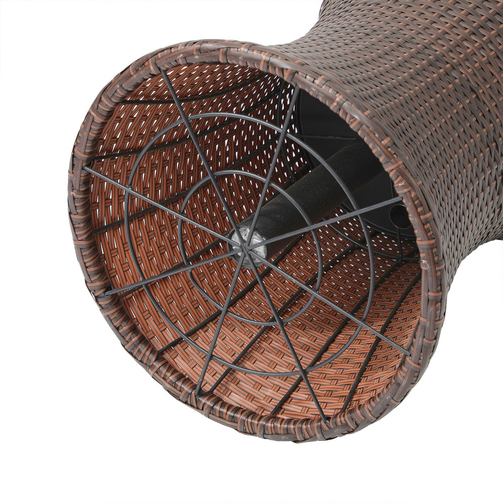 Livsip Rattan Cooler Ice Bucket Table Storage Brown