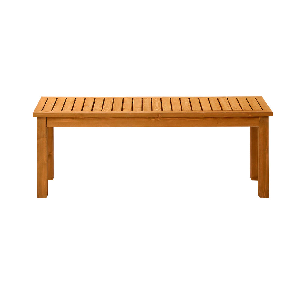 Livsip 120cm Garden Bench Wooden Slatted Seat 2 Seater