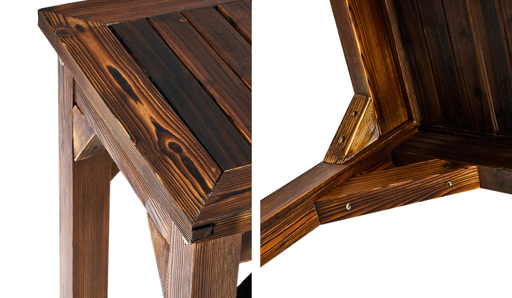 Livsip Garden Bench Wood Patio 190cm Slatted Seat Outdoor