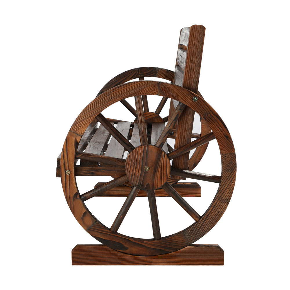 Livsip Garden Bench 3 Seater Wooden Wagon Chair