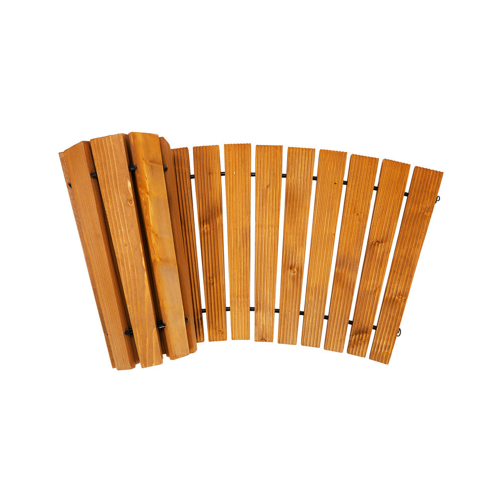 Livsip 2PC Garden Wooden Pathway 8ft Curved Roll-Out