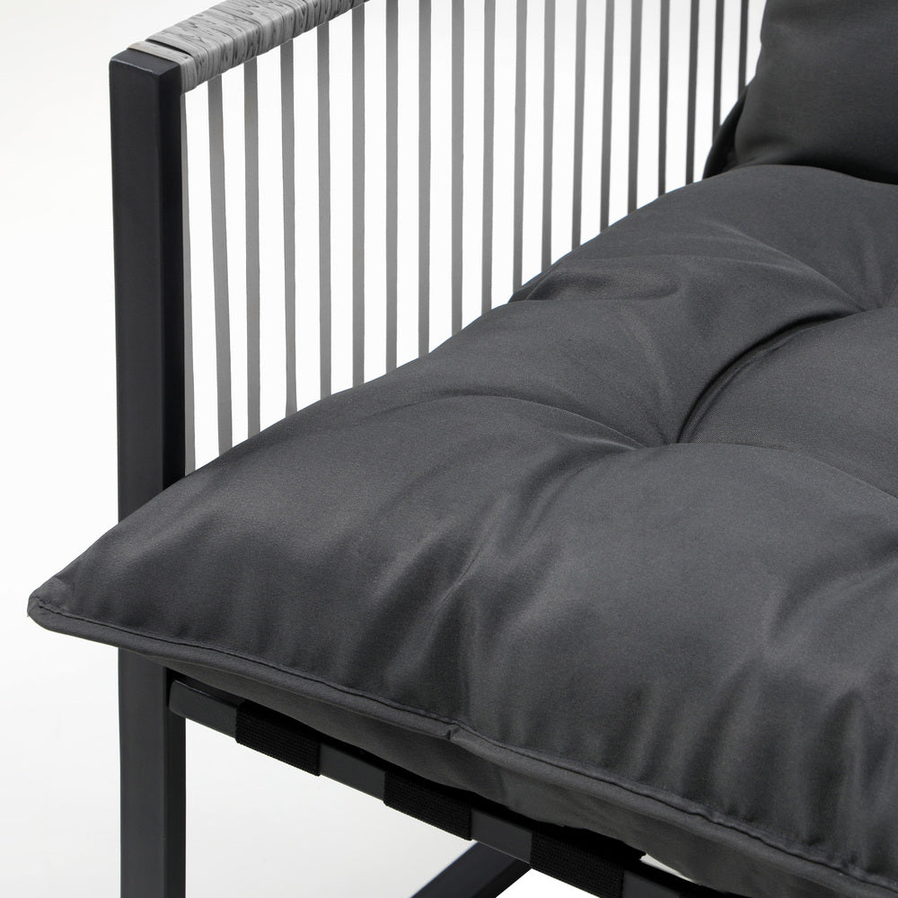 Livsip 5PCS Outdoor Dining Set Garden Table Sofa Chairs with Cushions