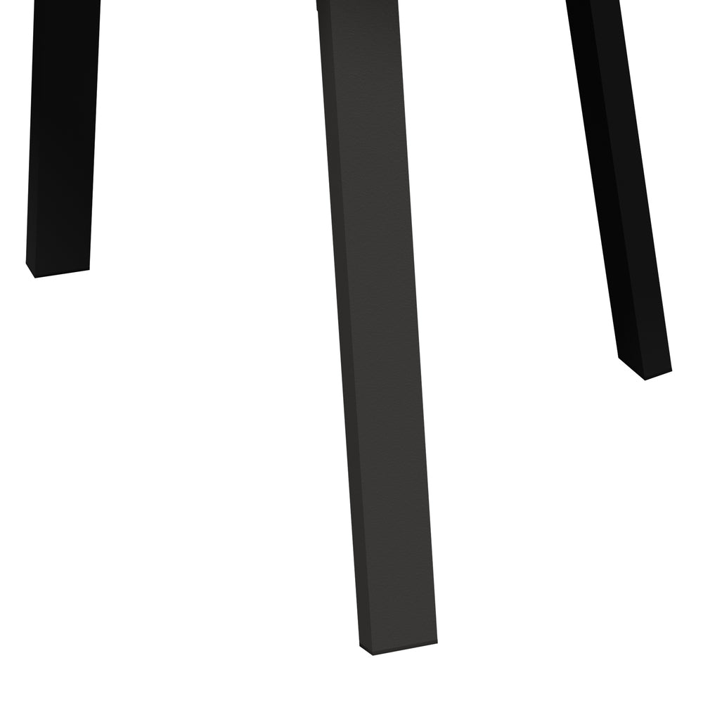 Livsip Outdoor Dining Table w/ Storage Shelf Black 90cm