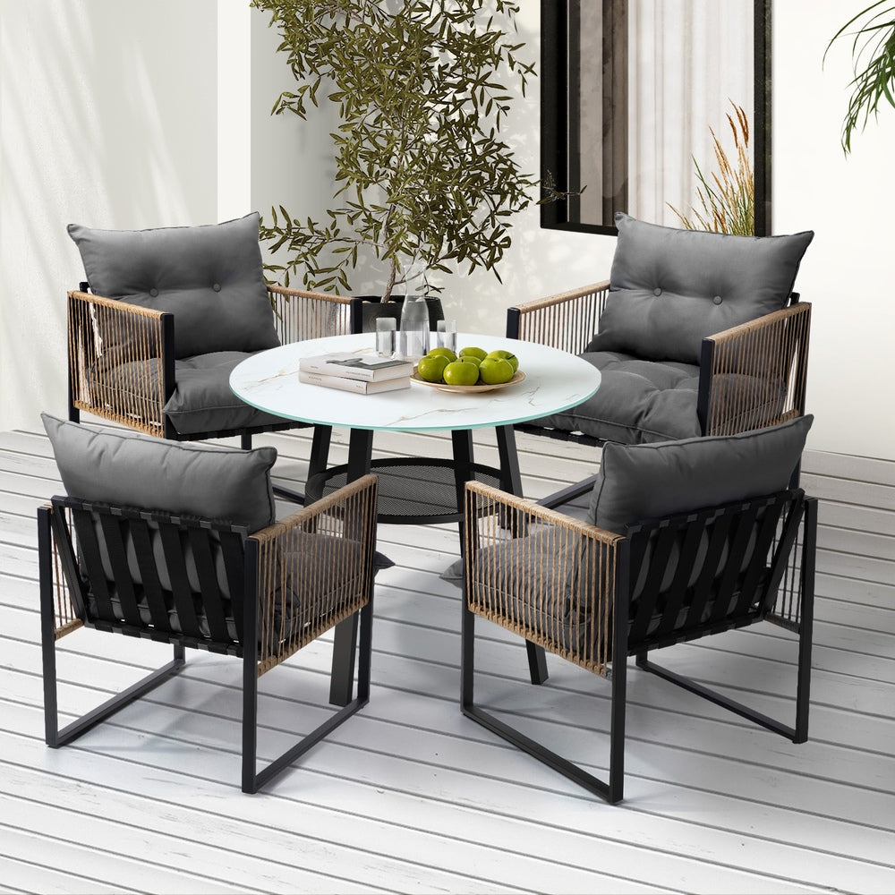 Livsip Outdoor Patio Set 4 Seater Bistro Setting