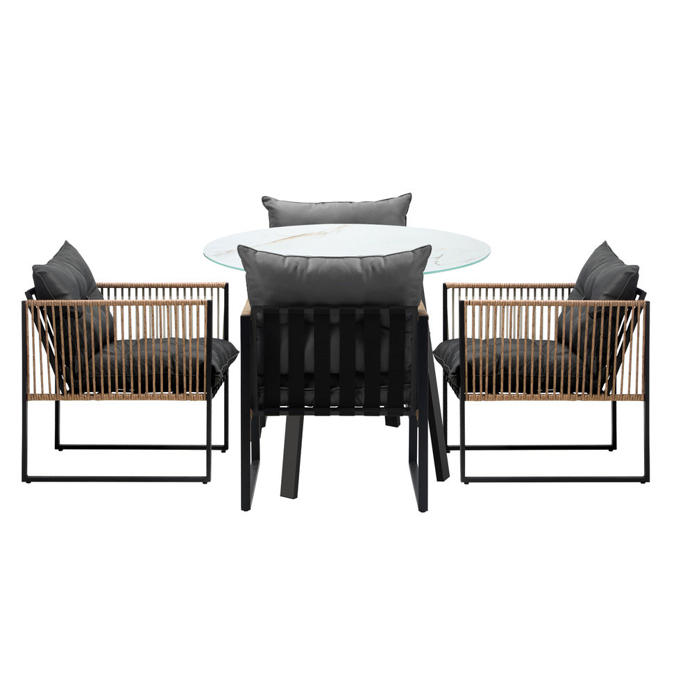 Livsip Outdoor Patio Set 4 Seater Bistro Setting