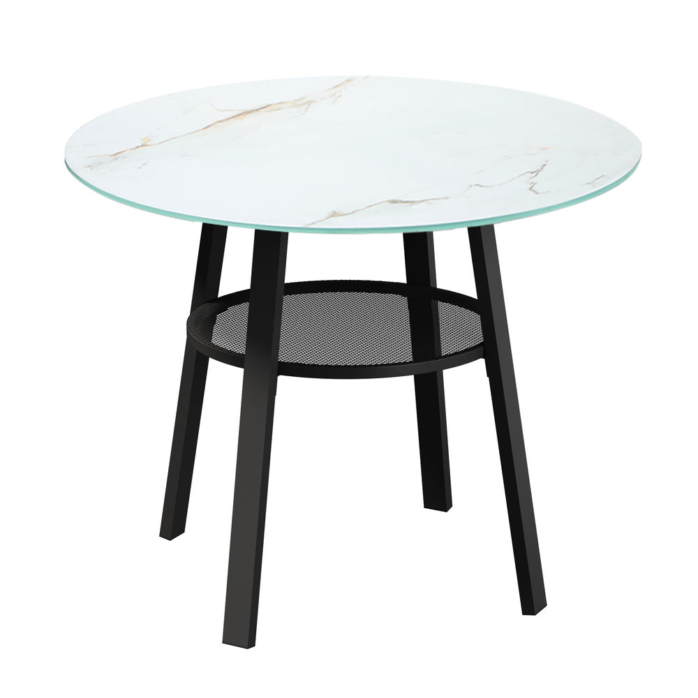 Livsip 3PCS Outdoor Dining Set Marble-style Table