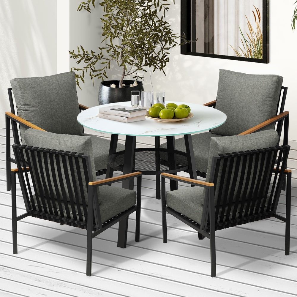Livsip 5PCS Outdoor Dining Setting Patio Bistro Set