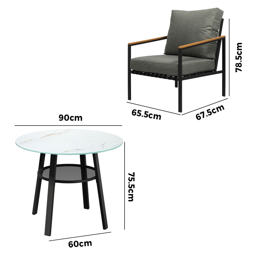 Livsip 5PCS Outdoor Dining Setting Patio Bistro Set