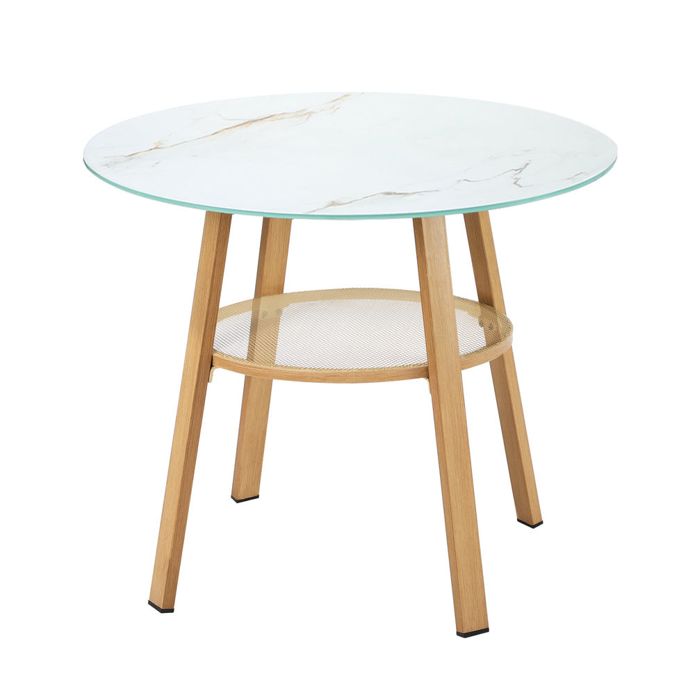 Livsip 5PCS Outdoor Furniture Dining Set Table with Storage Shelf