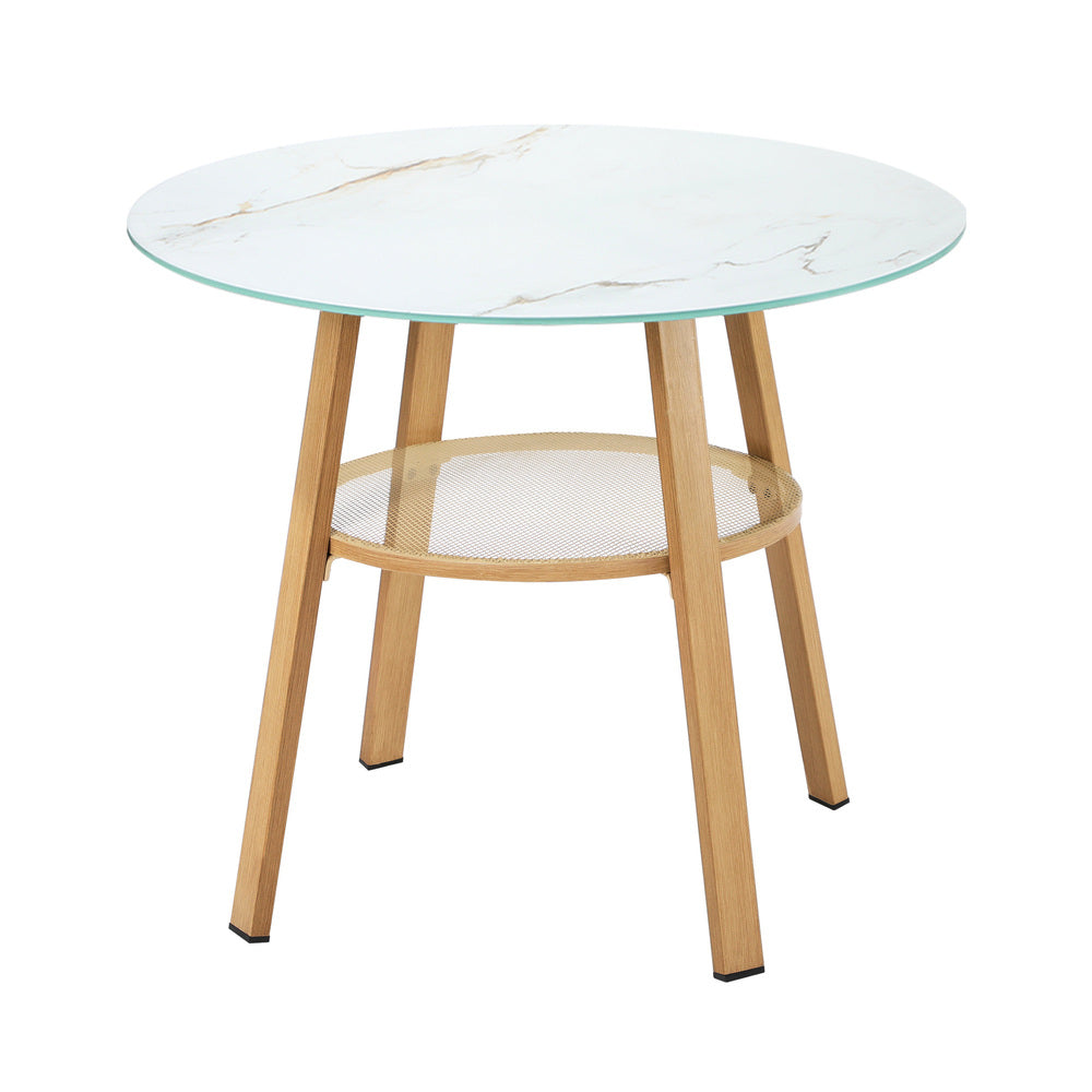 Livsip 5 Piece Outdoor Dining Setting Table w/Storage Shelf