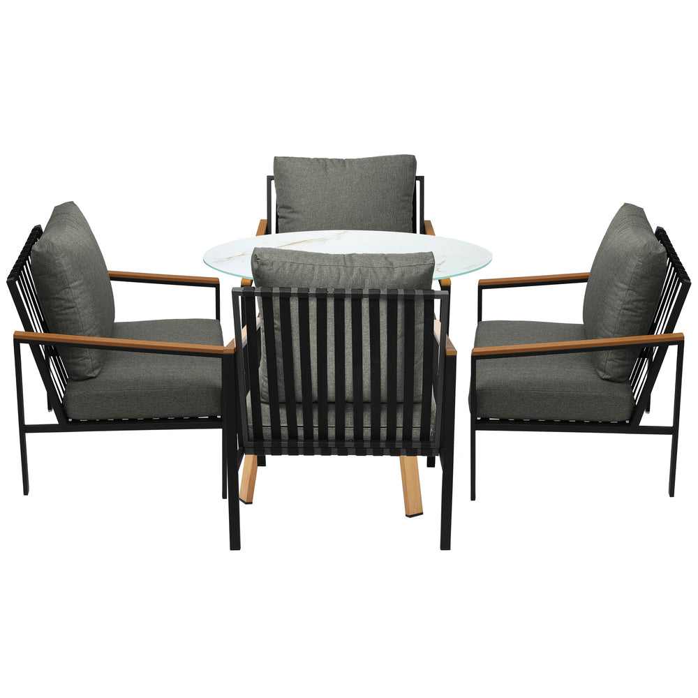 Livsip Outdoor Patio Set Lounge Bistro Dining Set 4 Seater